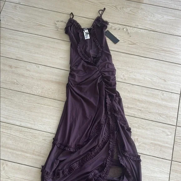 NWT Jaded London Ruffled Purple Dress - Picture 2 of 4